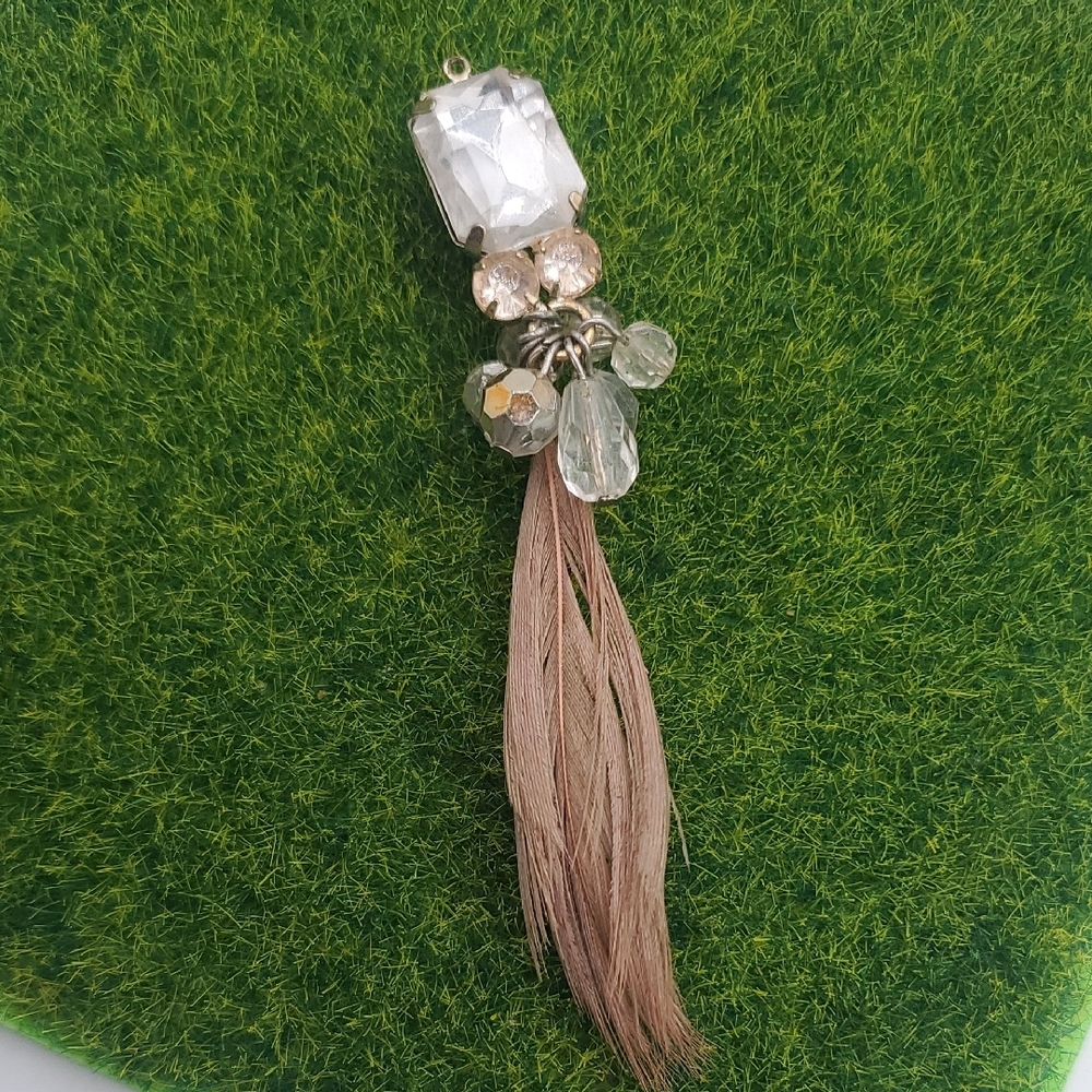 Feather Baguette Bohemian Pendant P403